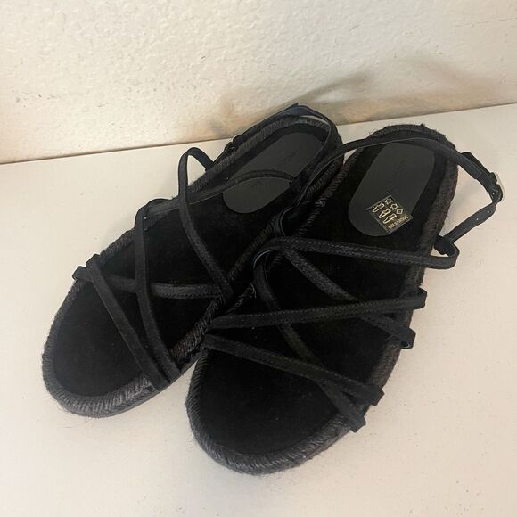 Brochu Walker Dawson black strappy gladiator fisherman espadrille sandals New. 9 - Picture 7 of 14